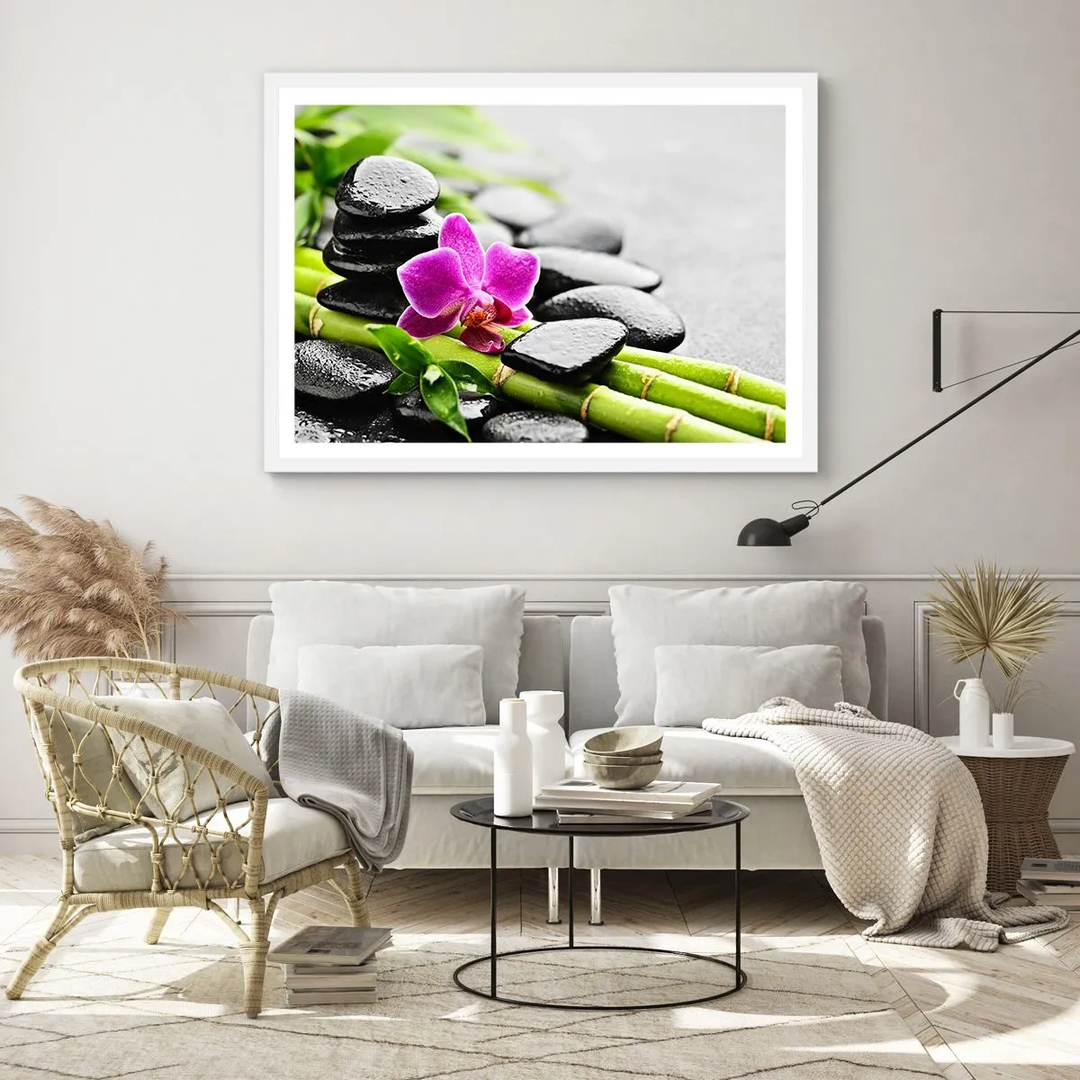 Poster in einem weißen Rahmen - In ruhiger Balance - 100x70 cm