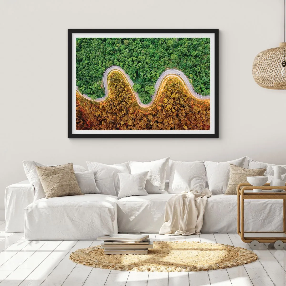 Poster in einem schwarzem Rahmen - Grenzen und Durchbrüche - 91x61 cm