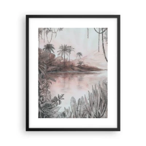 Poster in einem schwarzem Rahmen - Tagebuch eines Entdeckers aus dem 19. Jahrhundert - 40x50 cm