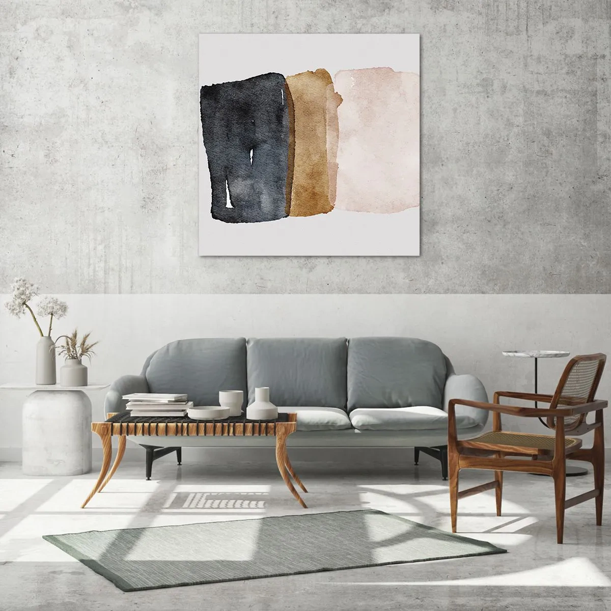 Glasbild - Bild auf glas - Die Komposition der Farben der Erde - 40x40 cm