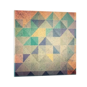 Glasbild - Bild auf glas - Republik der Dreiecke - 70x70 cm