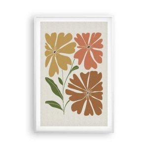 Poster in einem weißen Rahmen - Natur und Geometrie - 61x91 cm