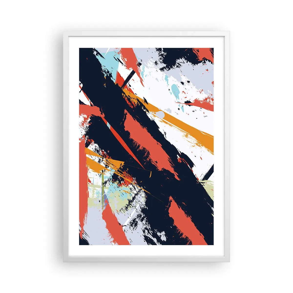 Poster in einem weißen Rahmen - Dynamische Komposition - 50x70 cm