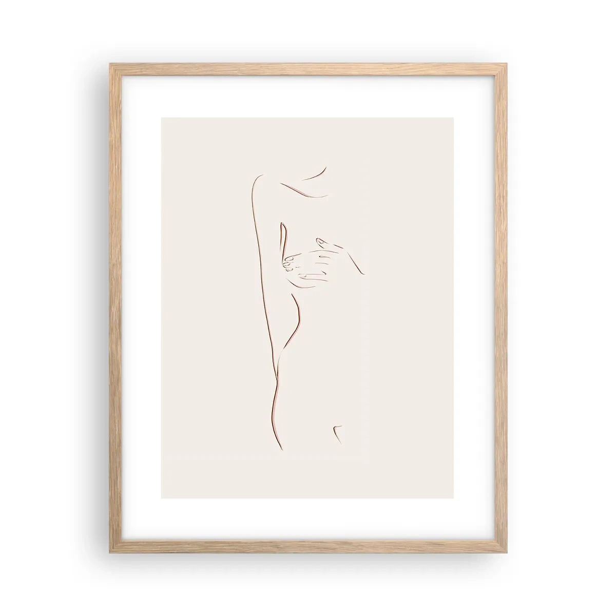 Poster in einem Rahmen aus heller Eiche - Die Form des Verlangens - 40x50 cm