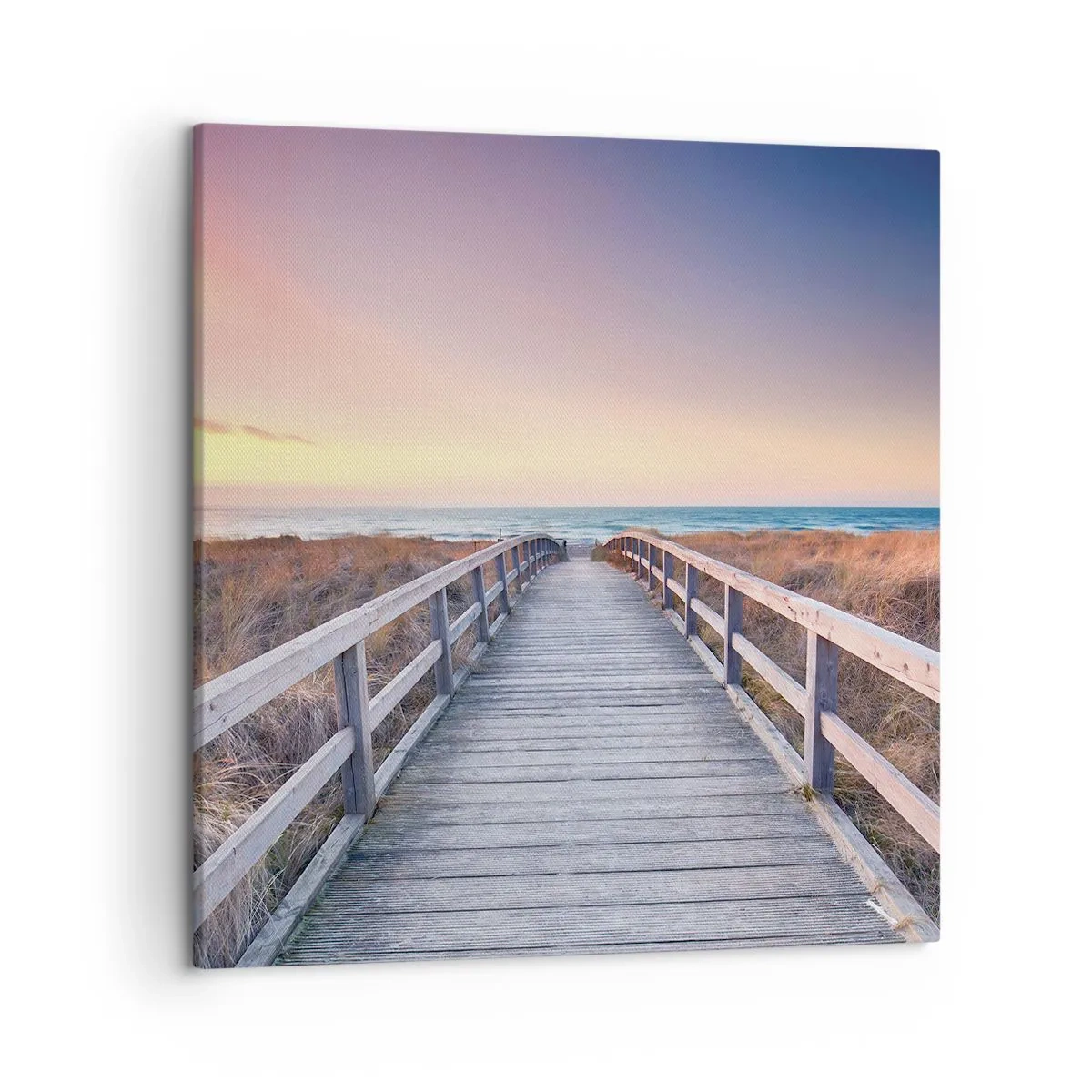 Bild auf Leinwand - Leinwandbild - Baltische Abend-Aurora - 50x50 cm