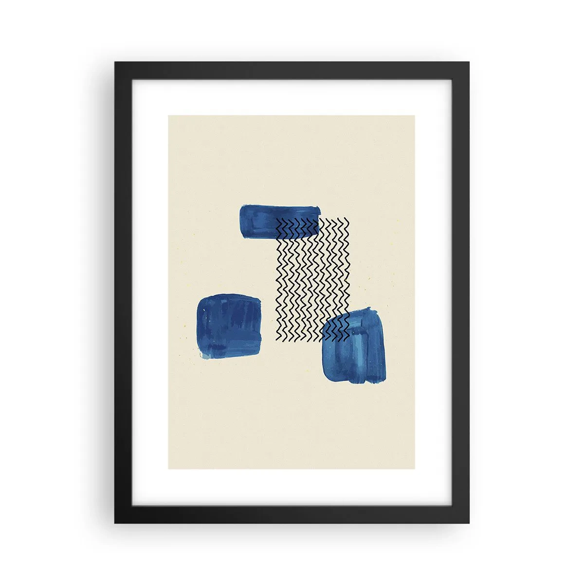 Poster in einem schwarzem Rahmen - Ein abstraktes Quartett - 30x40 cm