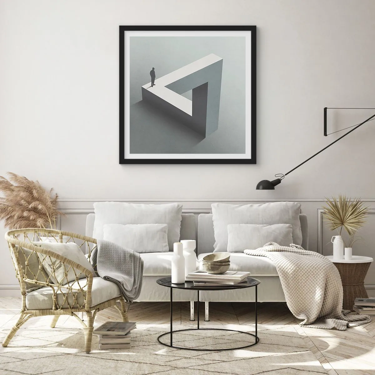 Poster in einem schwarzem Rahmen - Es ist also doch möglich - 50x50 cm