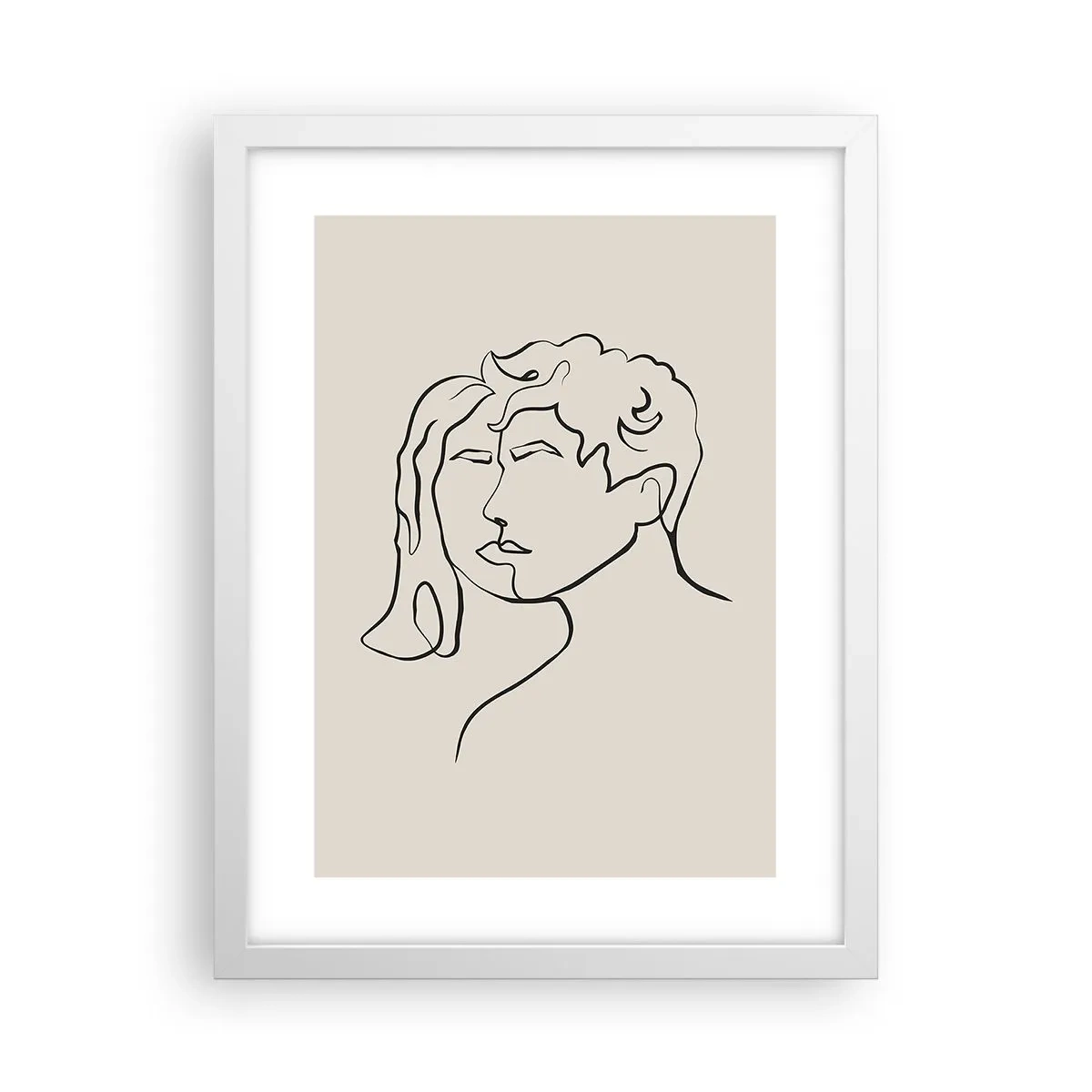 Poster in einem weißen Rahmen - Und es wurde Einheit - 30x40 cm