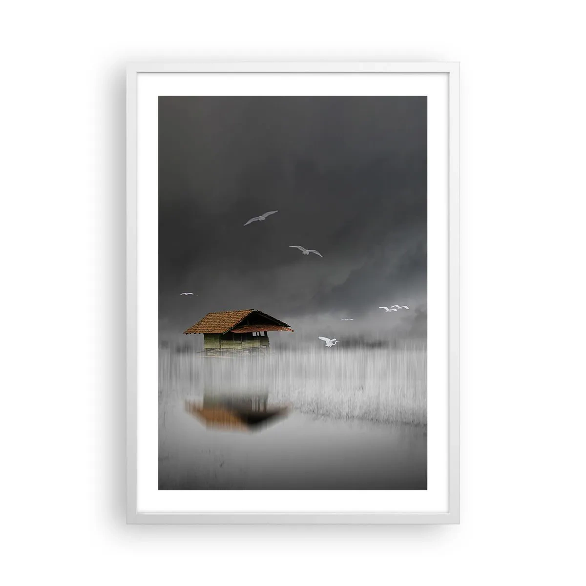 Poster in einem weißen Rahmen - Schutz vor Regen - 50x70 cm