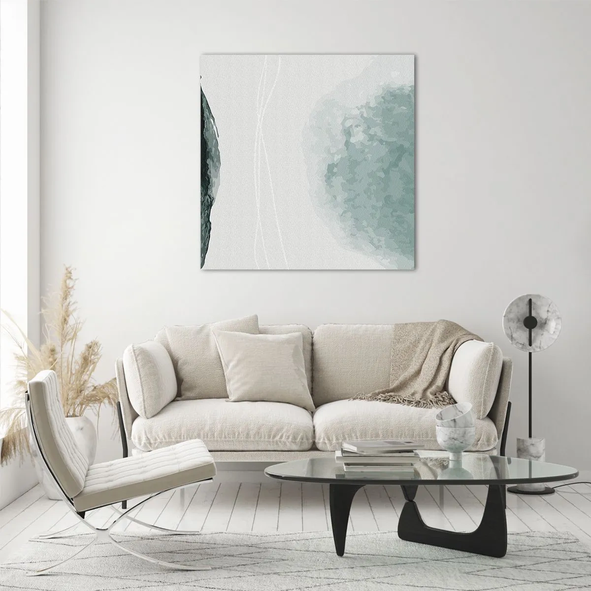 Glasbild - Bild auf glas - Begegnung mit Nebel - 70x70 cm