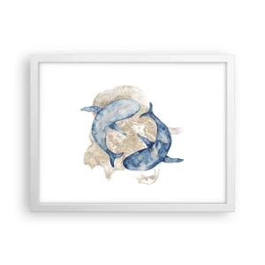 Poster in einem weißen Rahmen - Freundschaft oder Liebe? - 40x30 cm