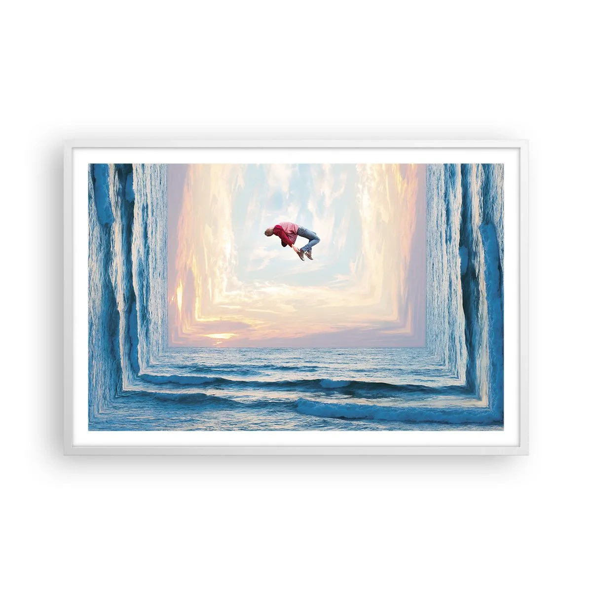 Poster in einem weißen Rahmen - In eine andere Dimension - 91x61 cm