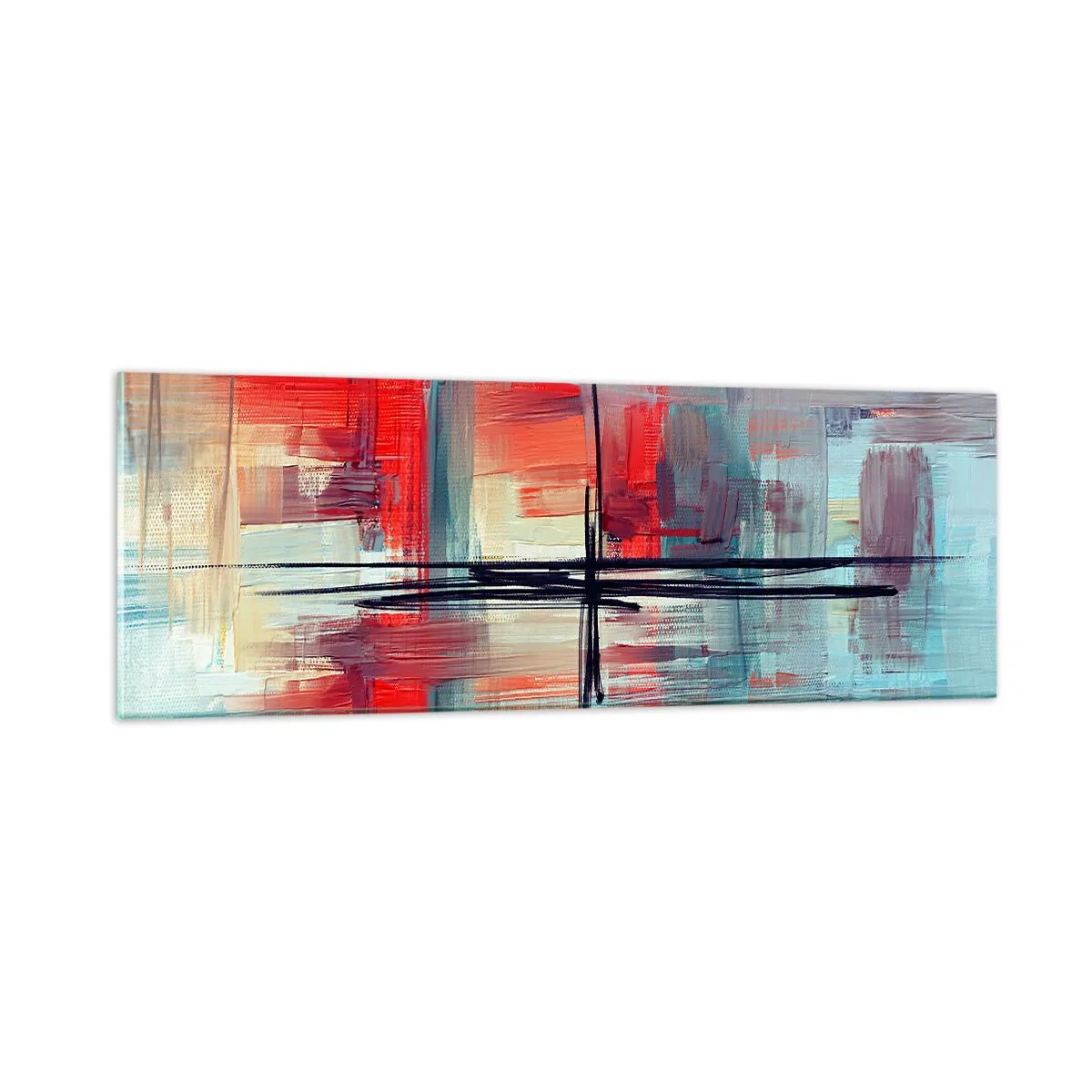 Glasbild - Bild auf glas - Landschaft in einer unbekannten Dimension - 90x30 cm