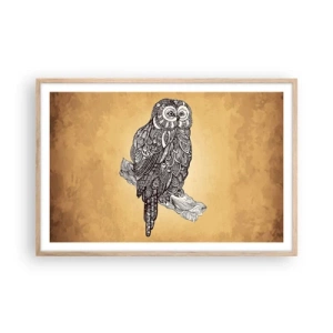 Poster in einem Rahmen aus heller Eiche - Kunstvolle Ornamente der Weisheit - 91x61 cm