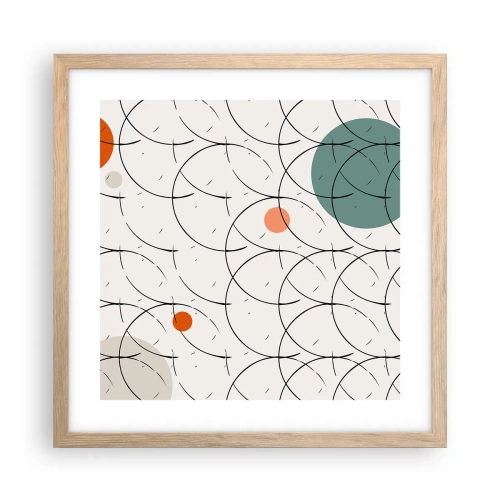 Poster in einem Rahmen aus heller Eiche - Im Pop-Art-Geist - 40x40 cm