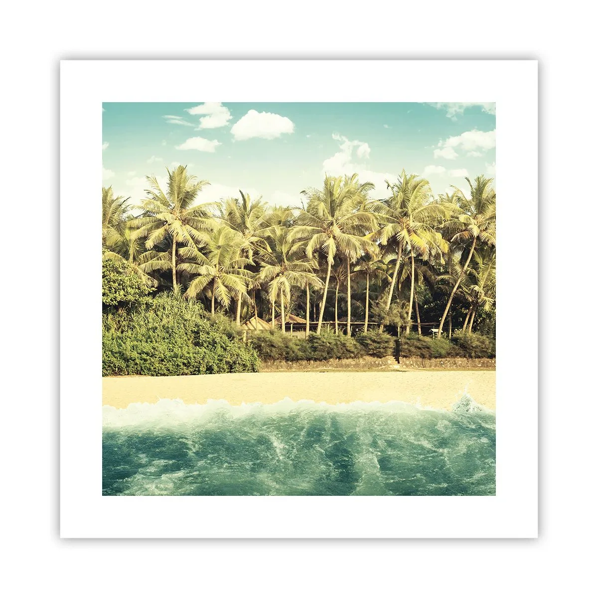 Poster - Wie wäre es hier? - 40x40 cm