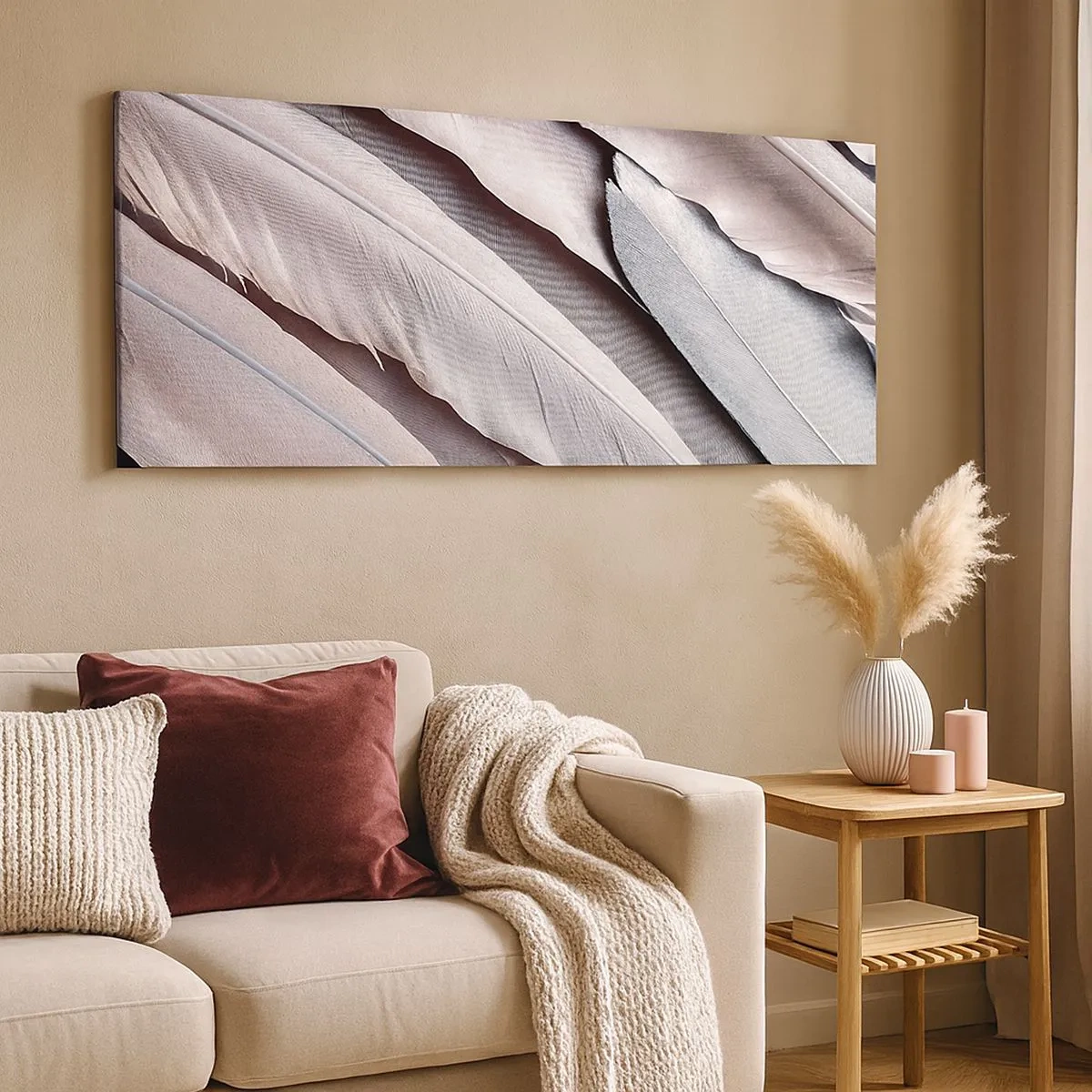 Bild auf Leinwand - Leinwandbild - In rosa Silber - 100x40 cm
