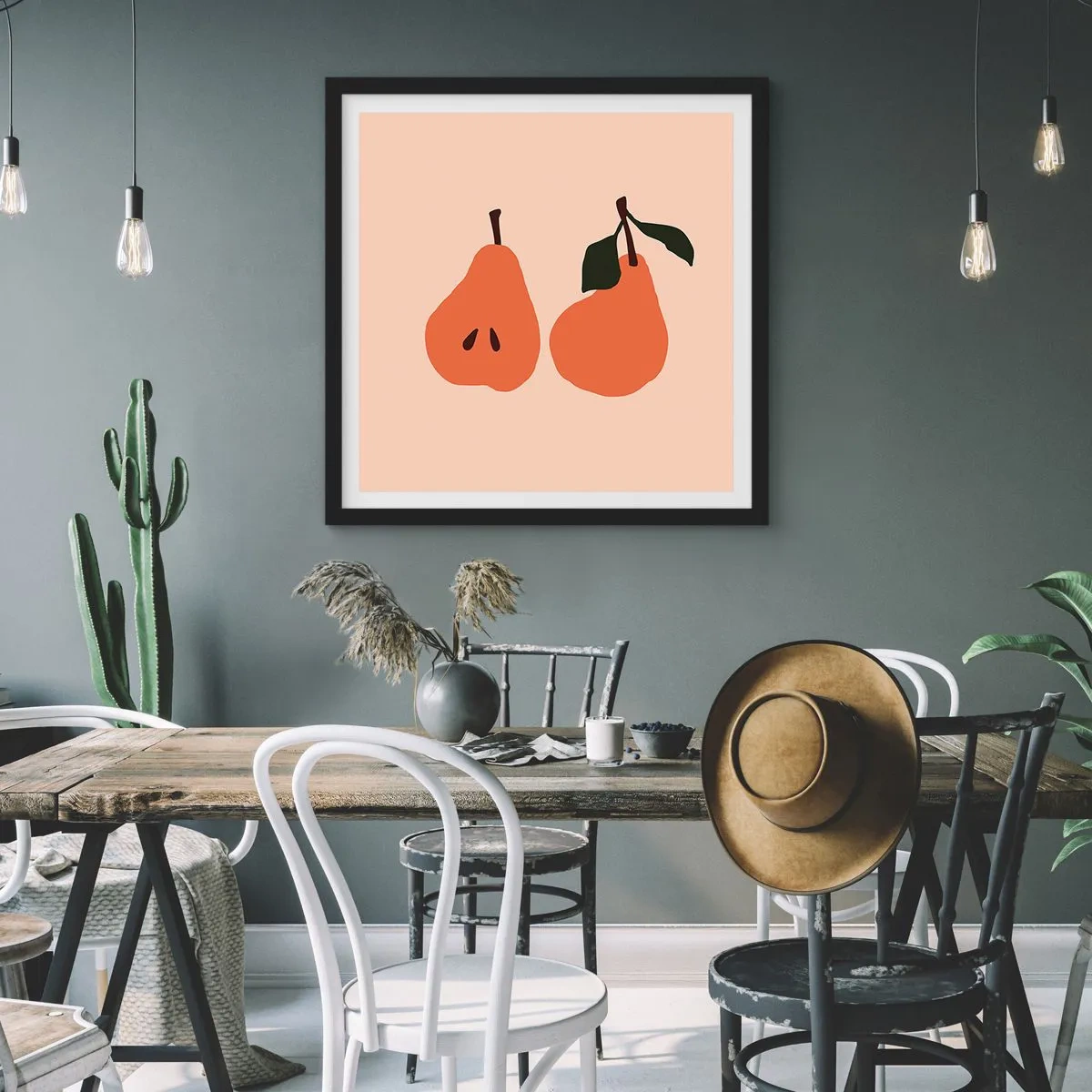 Poster in einem schwarzem Rahmen - Pure Süße - 60x60 cm