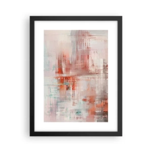 Poster in einem schwarzem Rahmen - Dunstig. Aber rosa - 30x40 cm