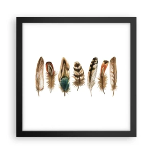 Poster in einem schwarzem Rahmen - Eine federleichte Variante - 30x30 cm