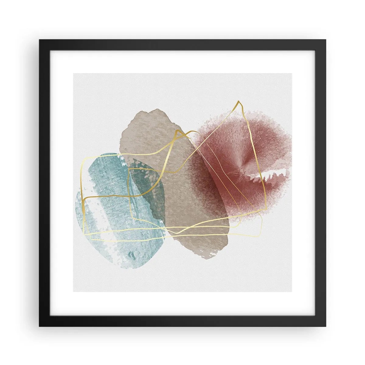 Poster in einem schwarzem Rahmen - Korallen des Weltraums - 40x40 cm