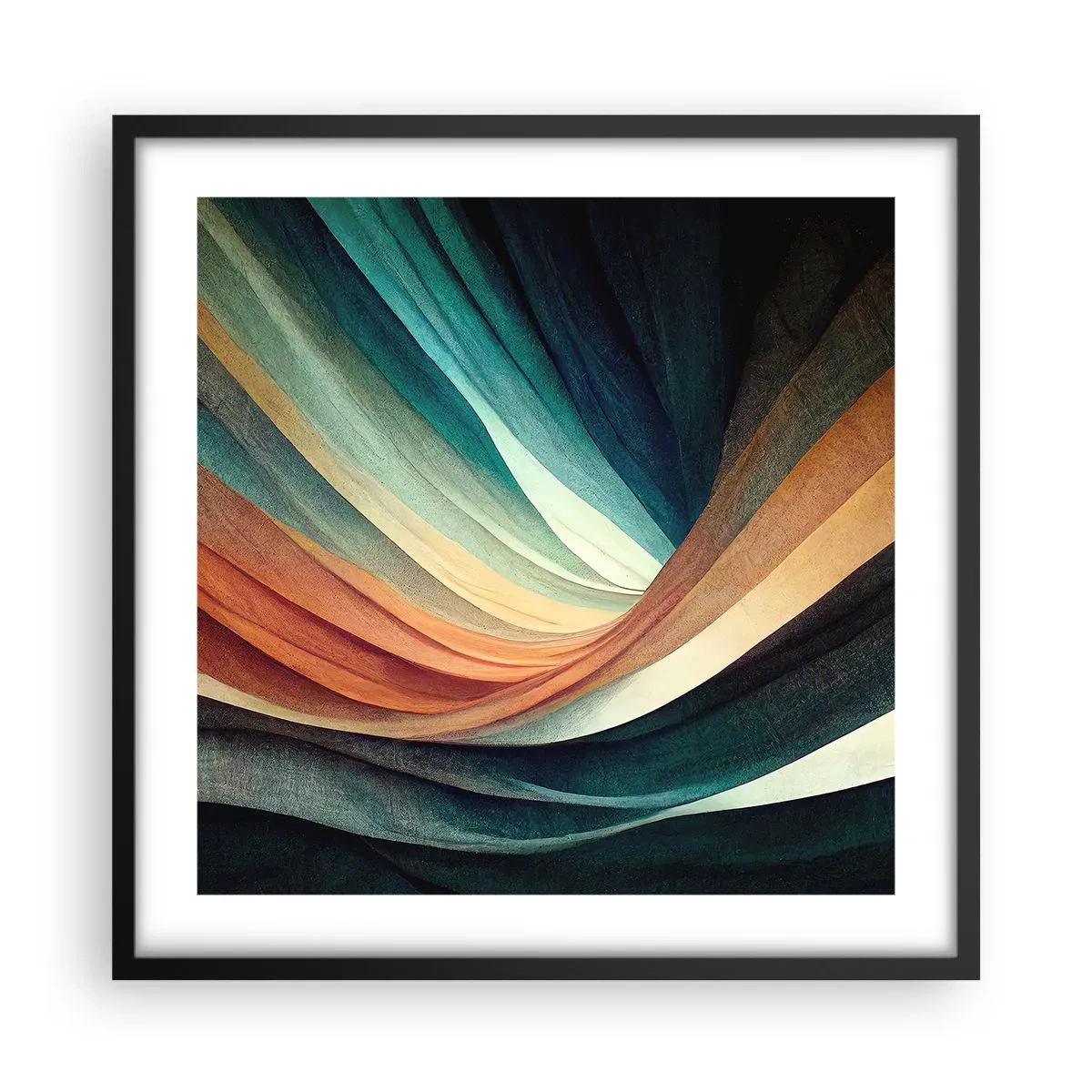 Poster in einem schwarzem Rahmen - Aus Farben gewebt - 50x50 cm