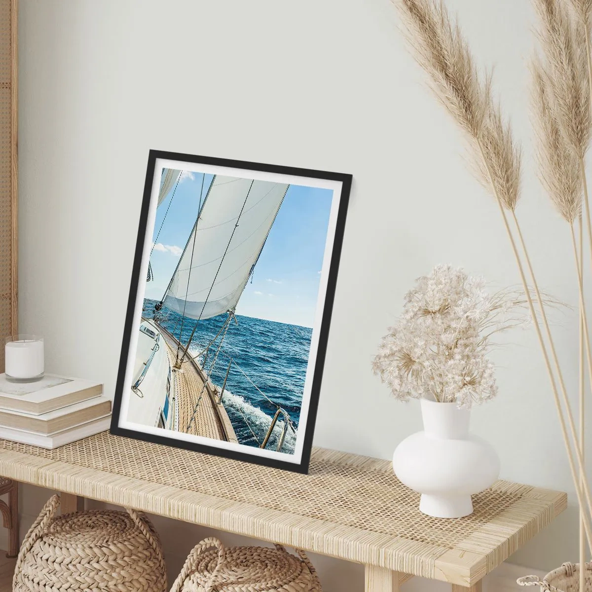 Poster in einem schwarzem Rahmen - Ahoi, Abenteuer - 30x40 cm