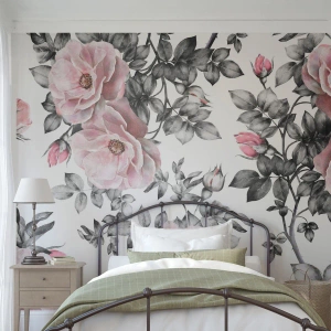 Selbstklebende Fototapete Deluxe Sticker - Verliere dich in den Blüten der Rosen - Blumen, Rose, Garten - 100x70 cm