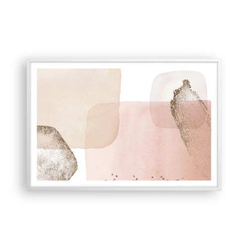 Poster in einem weißen Rahmen - Ein Blick durch die Farbe - 91x61 cm