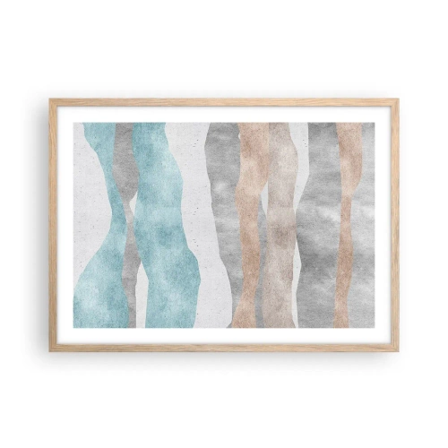 Poster in einem Rahmen aus heller Eiche - Studie über Nähe - 70x50 cm