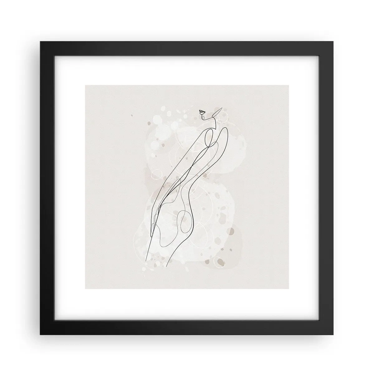 Poster in einem schwarzem Rahmen - Der Blick schweift - 30x30 cm