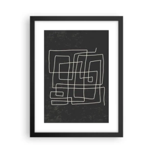 Poster in einem schwarzem Rahmen - Nicht so einfach - 30x40 cm