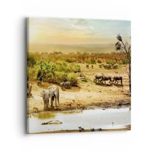 Bild auf Leinwand - Leinwandbild - Ein Fluss floss aus Eden ... - 40x40 cm