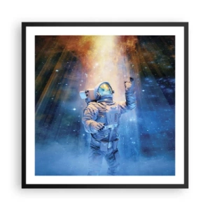 Poster in einem schwarzem Rahmen - Endlich am Ende - 60x60 cm