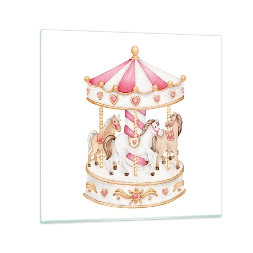 Glasbild - Bild auf glas - Süße Welt der Kindheit - 30x30 cm