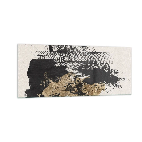 Glasbild - Bild auf glas - Komposition mit Leidenschaft - 100x40 cm