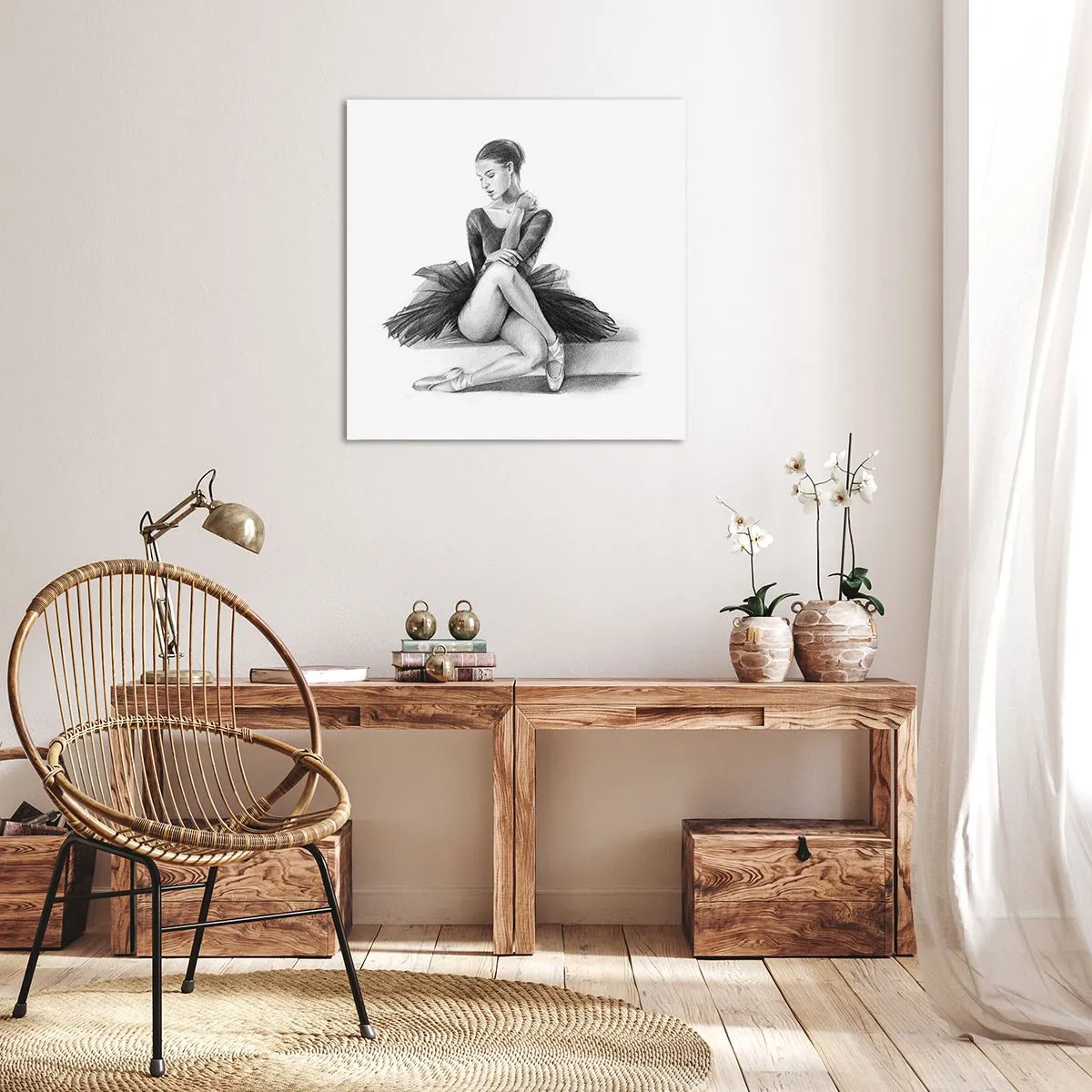 Bild auf Leinwand - Leinwandbild - Vom Tanz verzaubert - 40x40 cm