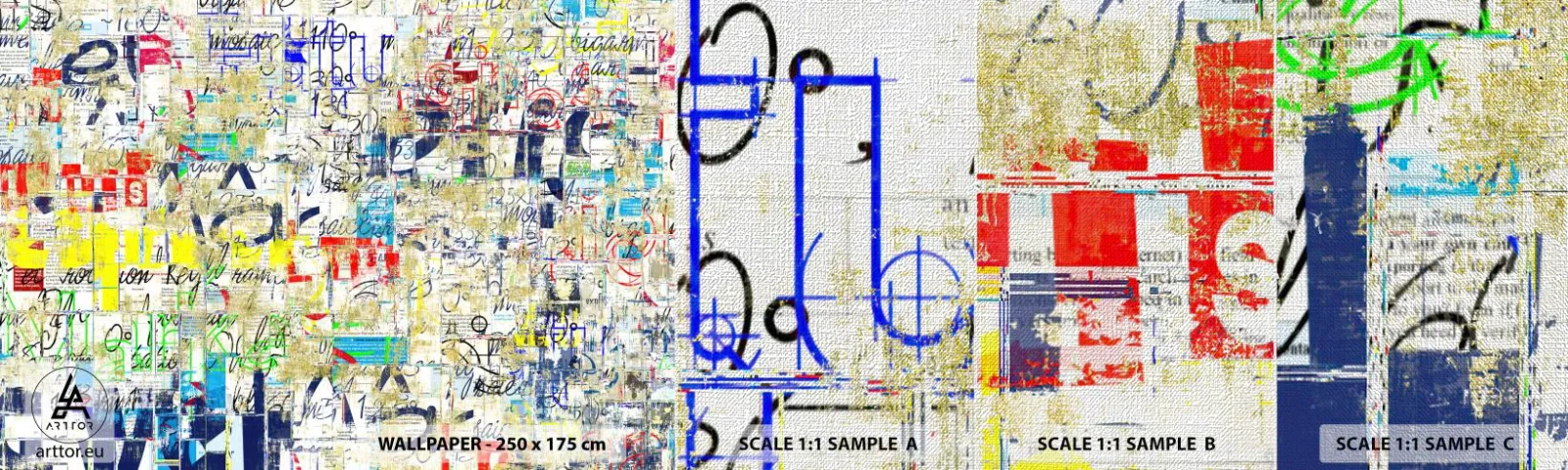 Fototapeten Muster Premium Canvas - Es freut einfach die Augen - Graffiti, Wandgemälde, Jugend - 100x30 cm