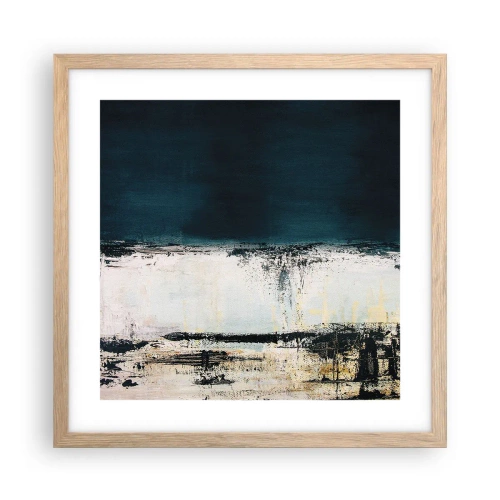 Poster in einem Rahmen aus heller Eiche - Horizontale Komposition - 40x40 cm
