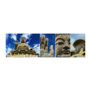 Fototapeten Muster Premium Sand - Leben ohne Angst - Buddha, Religion, Asien - 100x30 cm