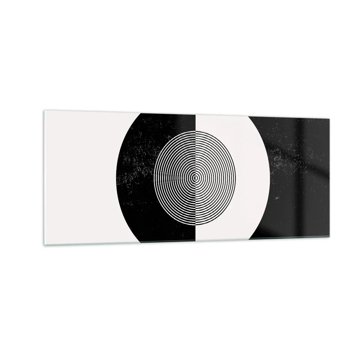 Glasbild - Bild auf glas - Harmonie in Schwarz und Weiß - 100x40 cm
