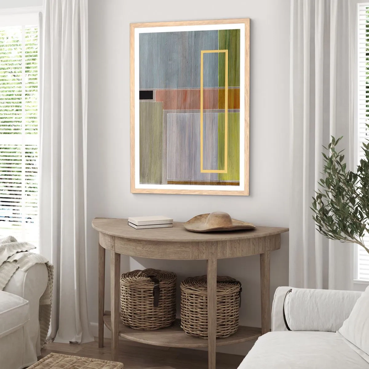 Poster in einem Rahmen aus heller Eiche - Einfach und ruhig - 30x40 cm