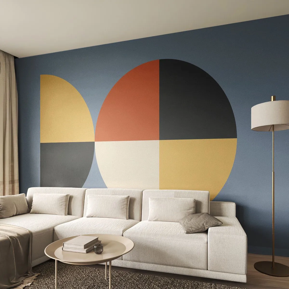 Fototapete Premium Sand - Beobachte und zähle - Abstraktion, Grafik, Moderne Kunst - 400x280 cm