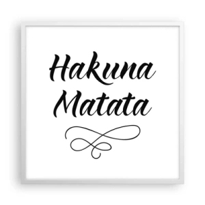 Poster in einem weißen Rahmen - Bester Ratschlag - 60x60 cm