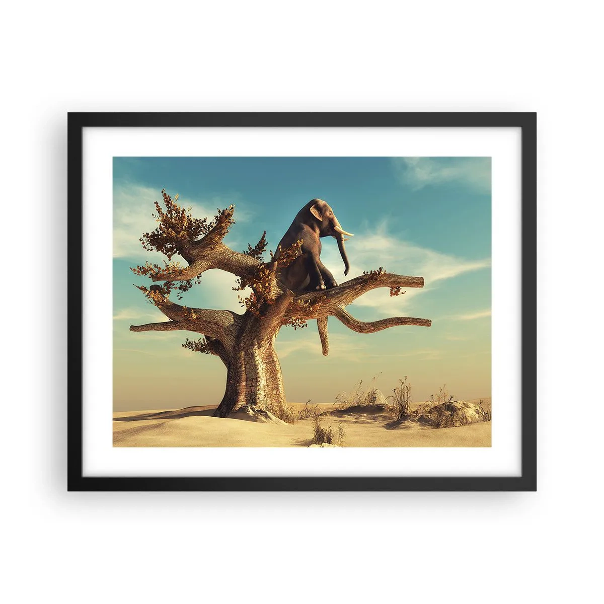Poster in einem schwarzem Rahmen - Ein neuer Standpunkt - 50x40 cm