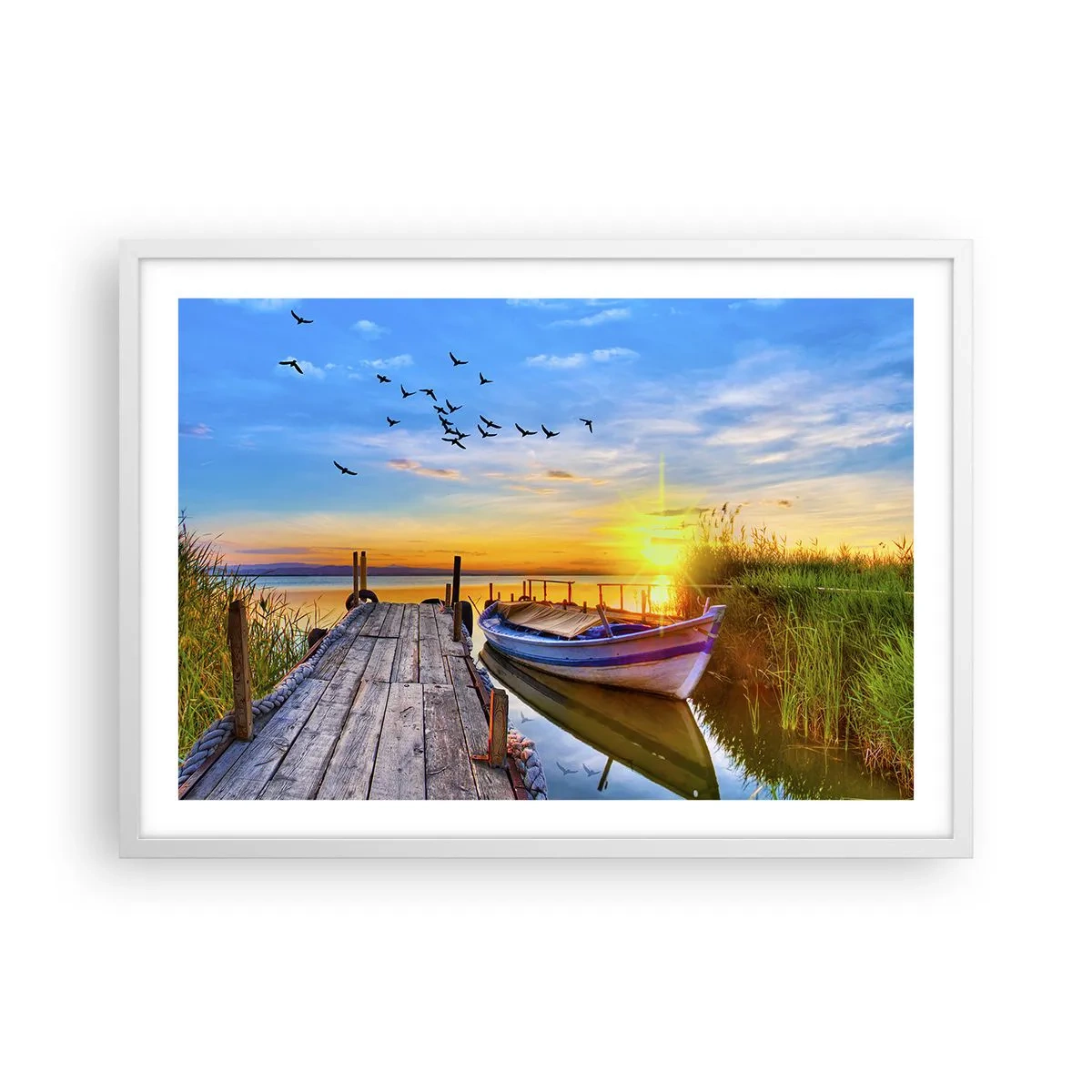 Poster in einem weißen Rahmen - Bis morgen - 70x50 cm