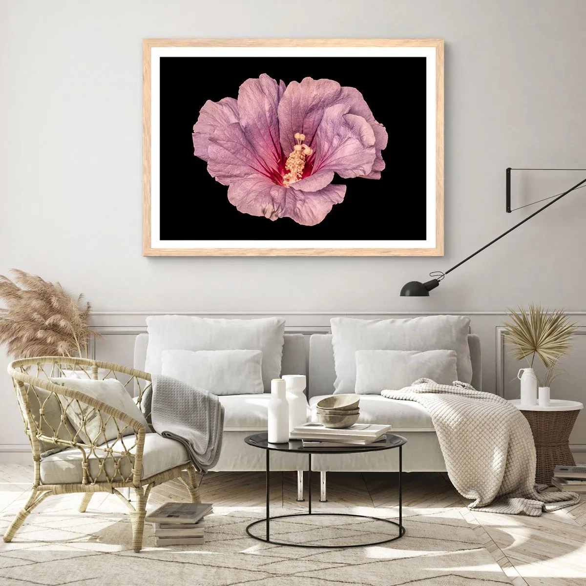 Poster in einem Rahmen aus heller Eiche - Direkt ins Herz - 91x61 cm