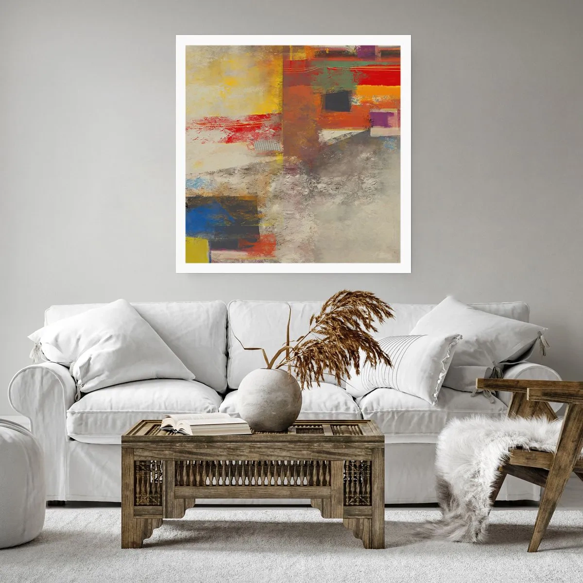 Poster - Geometrie der Farben - 30x30 cm