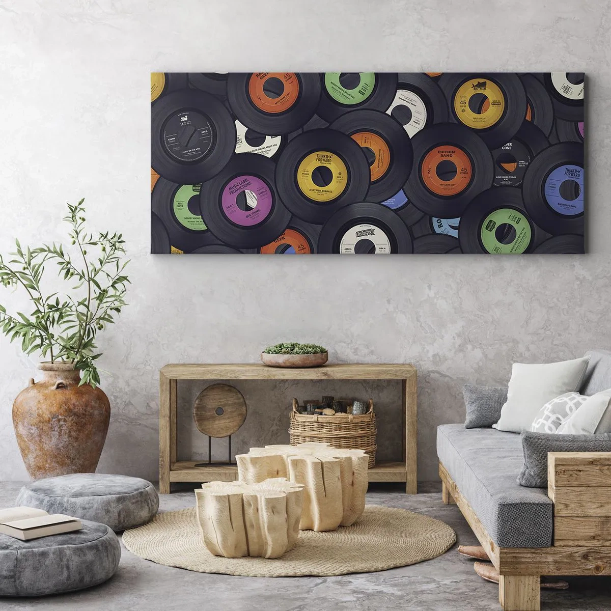 Bild auf Leinwand - Leinwandbild - Farben der Klassiker - 90x30 cm