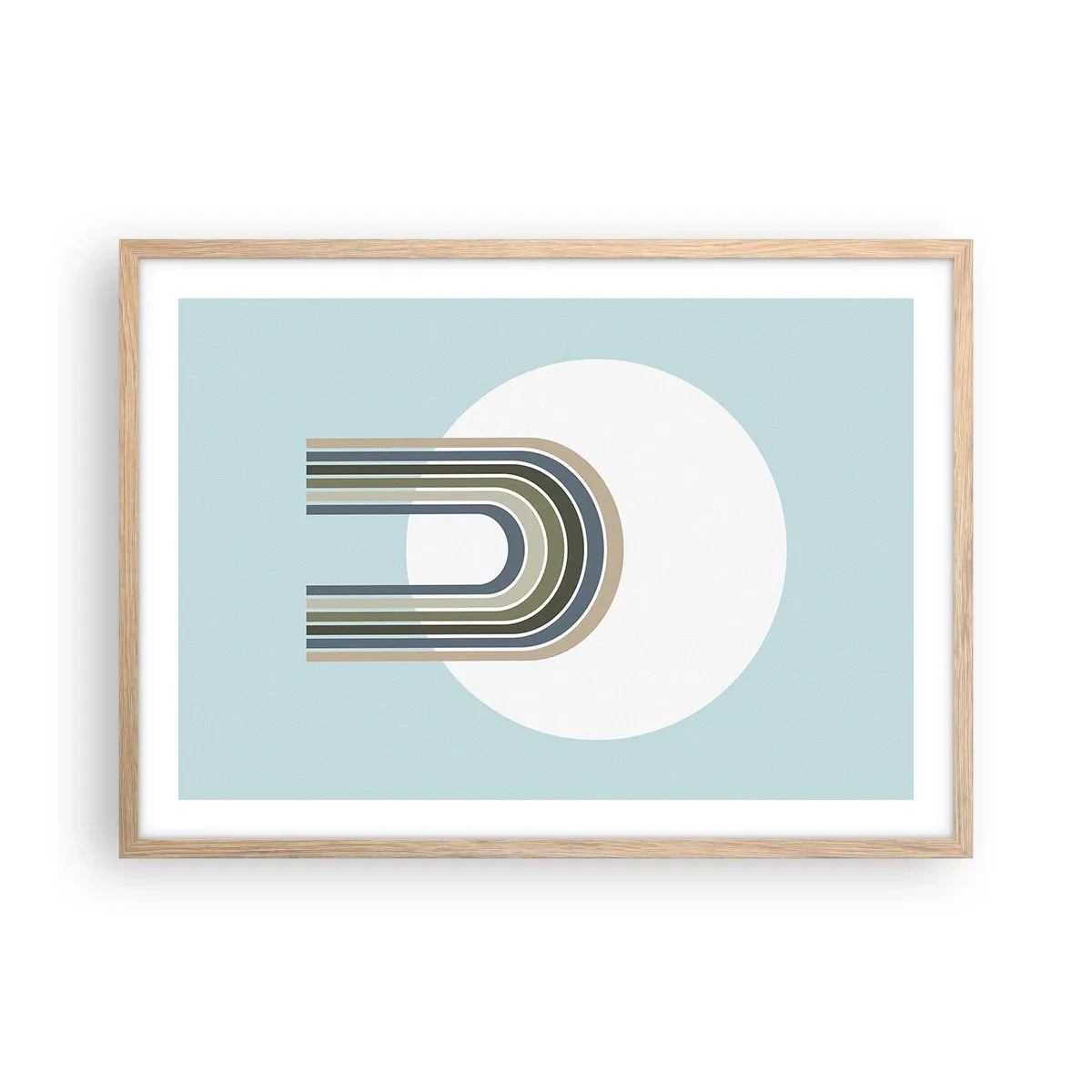 Poster in einem Rahmen aus heller Eiche - Unwiderstehliche Anziehungskraft - 70x50 cm